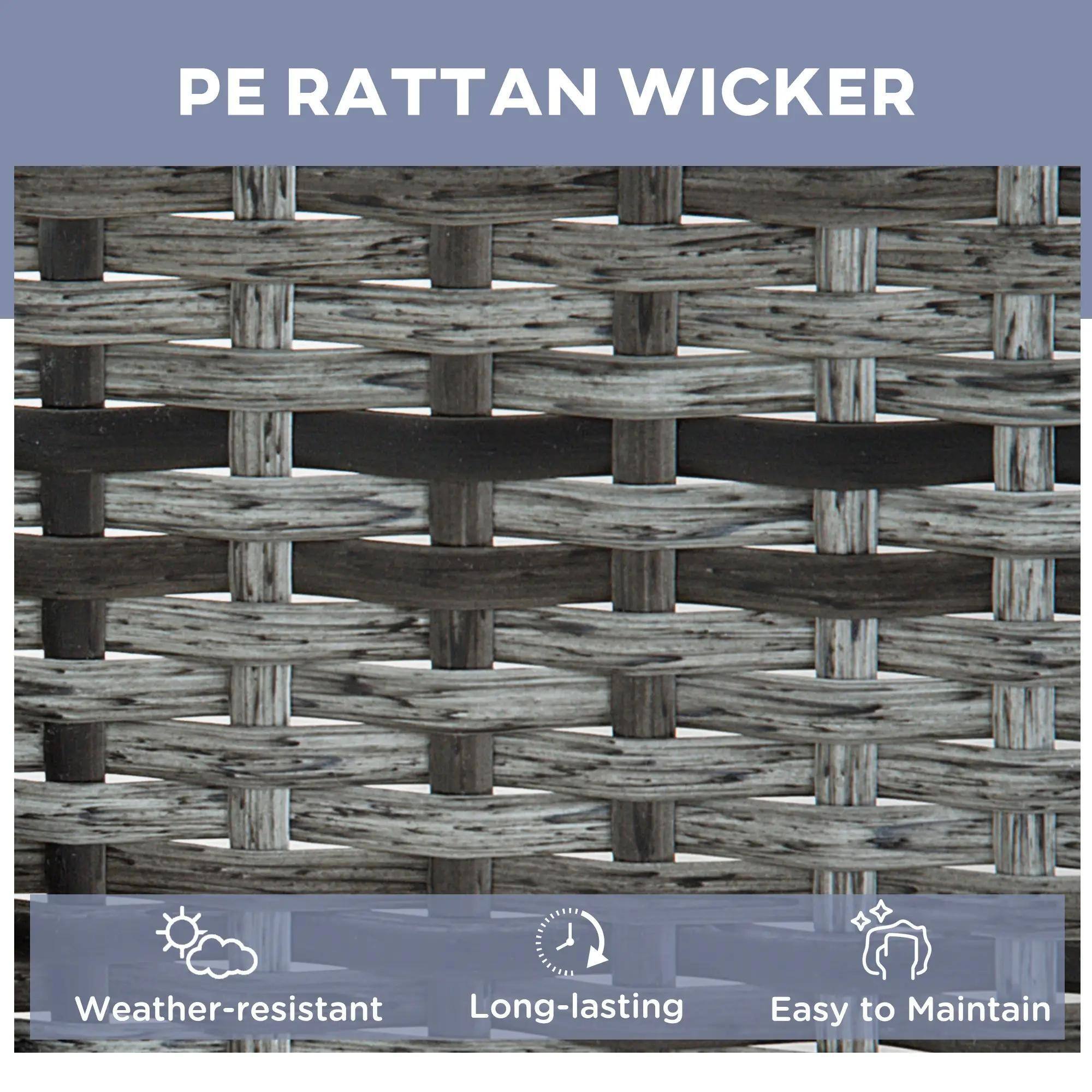 PE RATTAN WICKER

- Weather-resistant
- Long-lasting
- Easy to Maintain