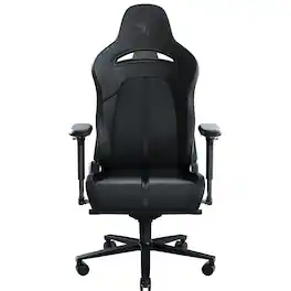 Razer - Enki Gaming Chair with Synthetic Leather for All-Day Comfort - Black