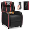Costway - Theater Style Massage Gaming Chair - Red + Black