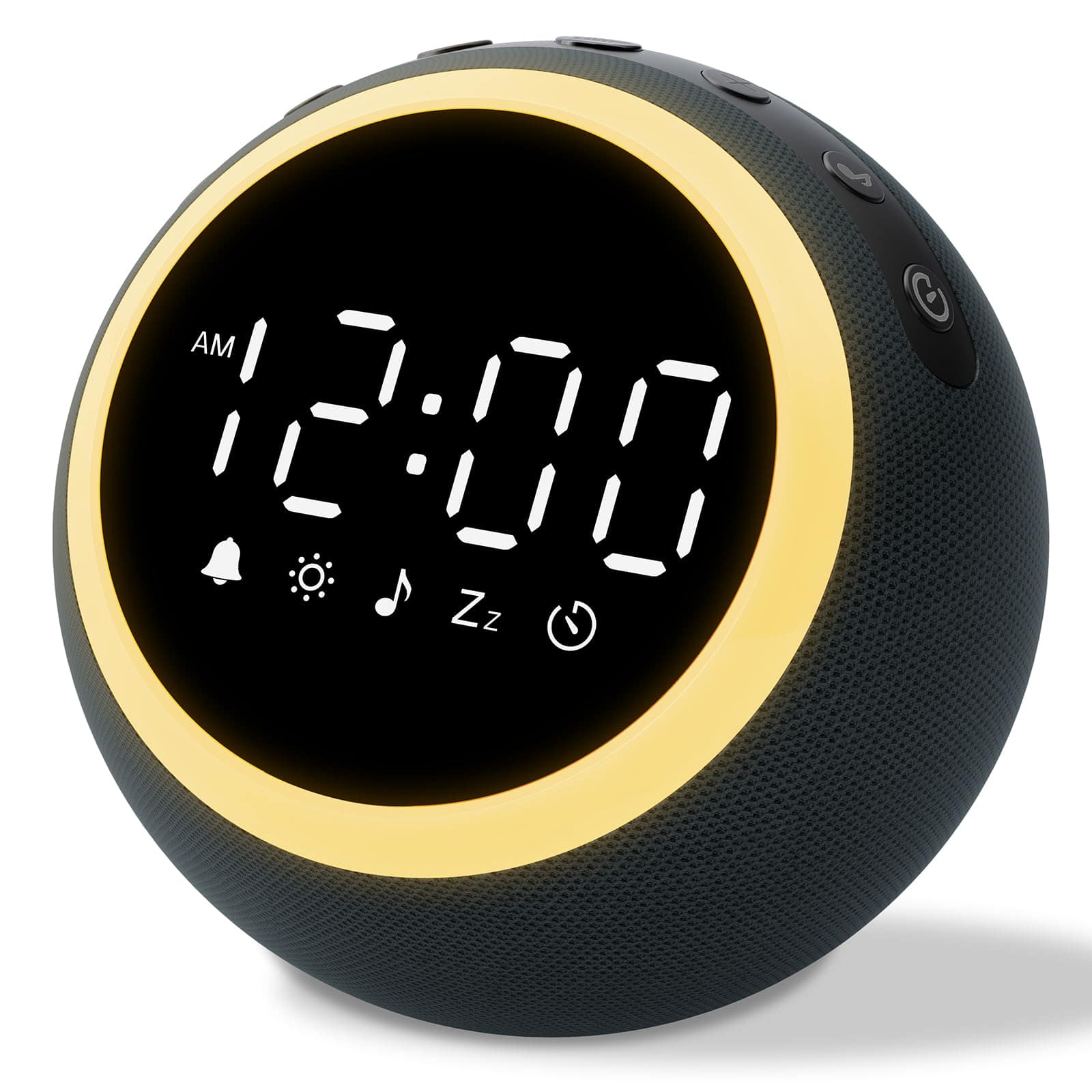 Dazzed Corner Alarm Clock with White Noise Black AVZCV23 - Best Buy