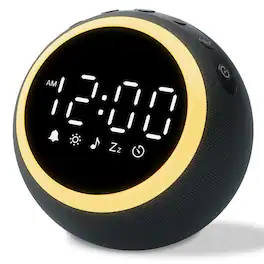 Dazzed Corner - Alarm Clock with White Noise - Black