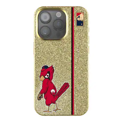 Front. Keyscaper - 1950 Logo iPhone Bling Case - 14 Plus - Gold.