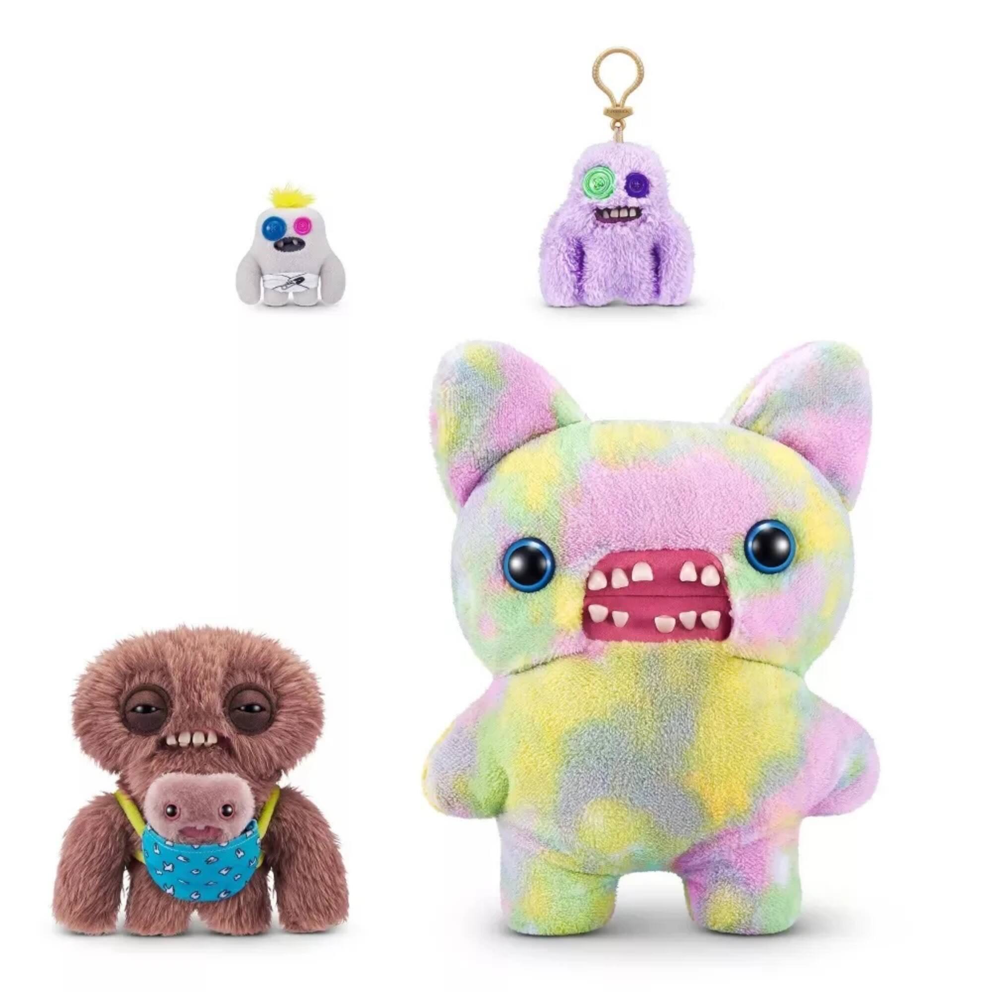 Alt View 2. Fuggler - Zuru Fuggler Double Trouble Mini Me Squidge 9 Inch Plush Series 1 - Brown.