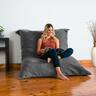 Bean Bags Jaxx Floor Pillow Bean Bag Lounger with Chenille Cover Grey… - Premium Chenille - Grey