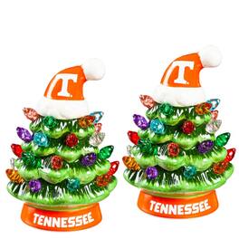 Evergreen Enterprises - Tennessee Volunteers 2-Pack 4" Ceramic LED Christmas Tree Set - Multicolor