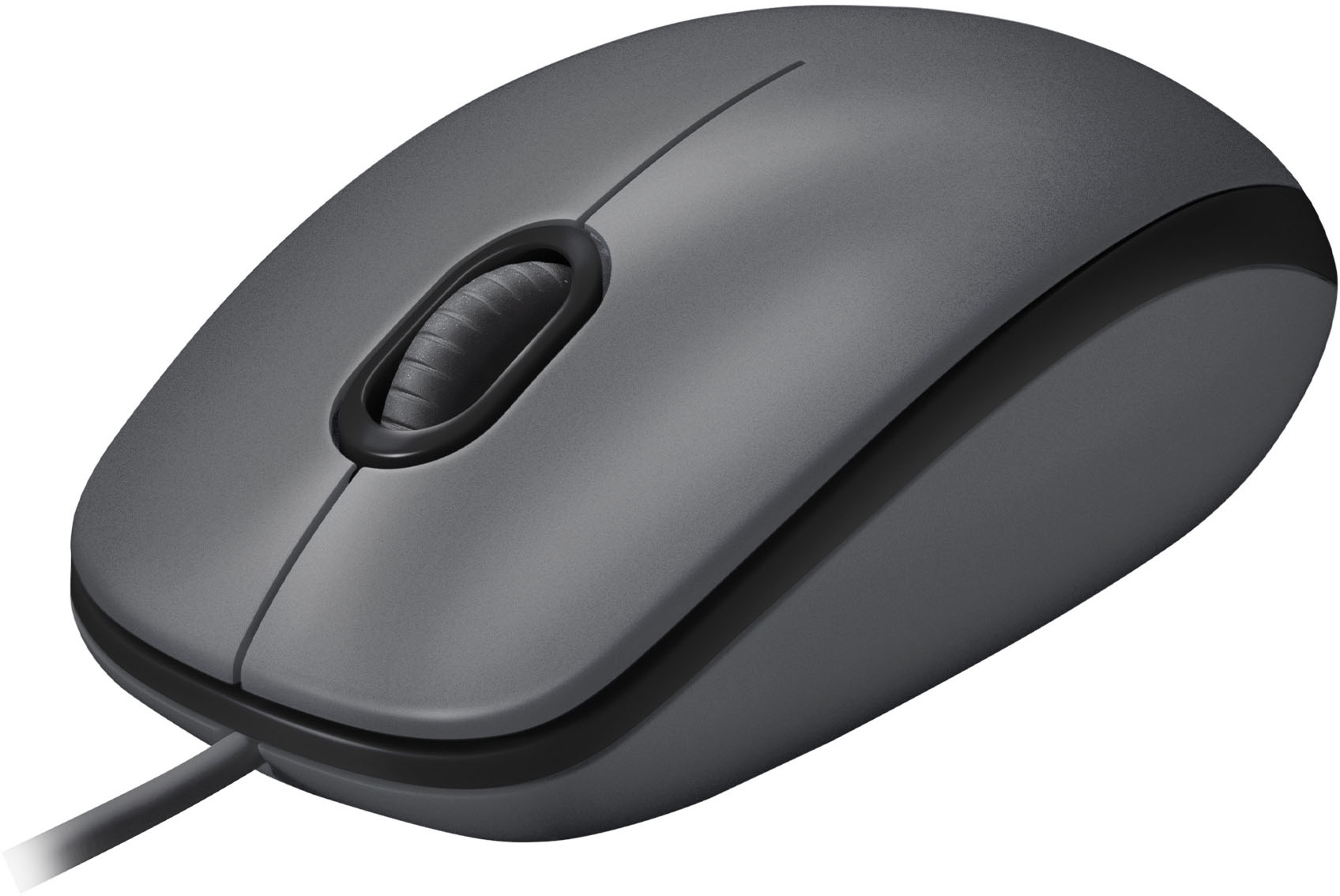 Logitech - M100 Wired Optical Ambidextrous Optical Mouse with 1000 DPI Optical Tracking - Gray