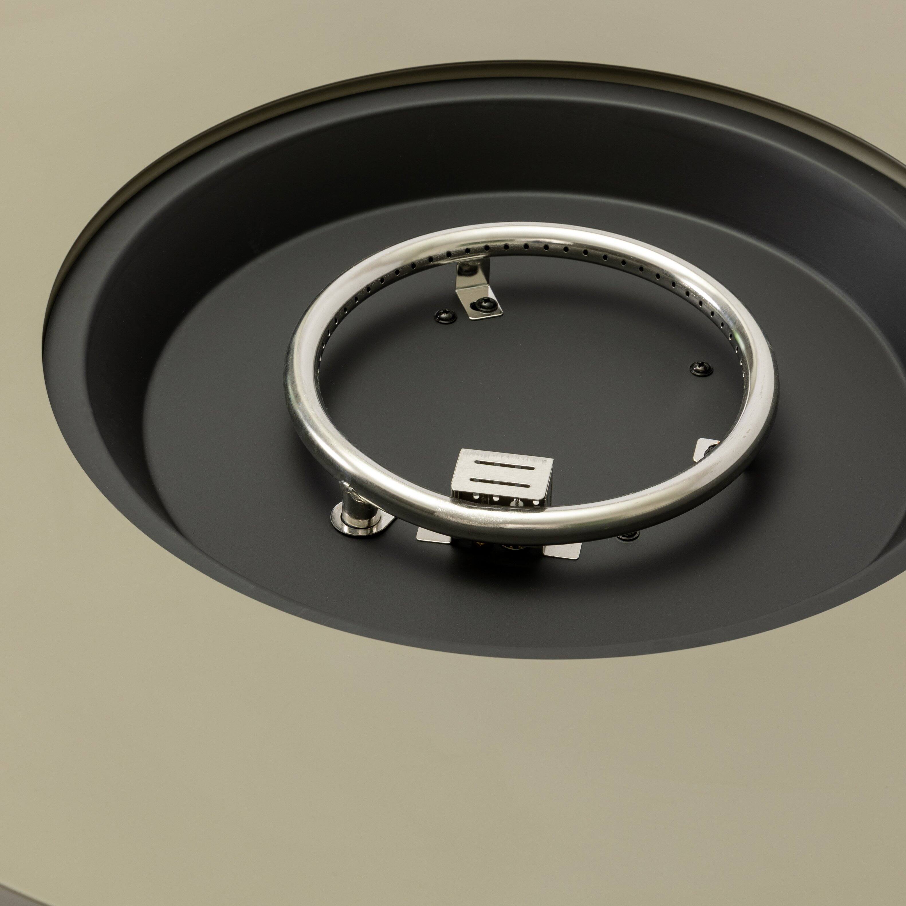 Alt View 6. PexFix - 36" Round Propane Fire Pit Table, 50,000 BTU Outdoor Heater with Push-Button Ignition for Patio - Grey.