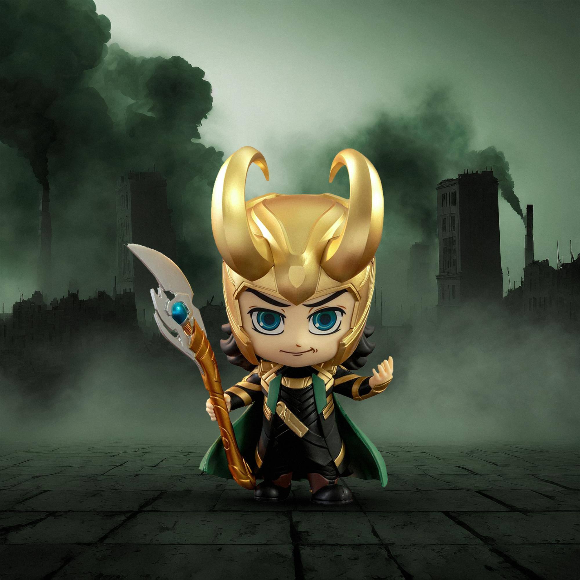 Alt View 10. Marvel - Marvel Avengers: Endgame Loki Cosbaby (S) Bobblehead.