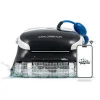Dolphin - Explorer E25 Wi-Fi Robotic Pool Vacuum Cleaner Pools up to 50 FT - Waterline Scrubber Brush - Wall Climbing - Front_Zoom