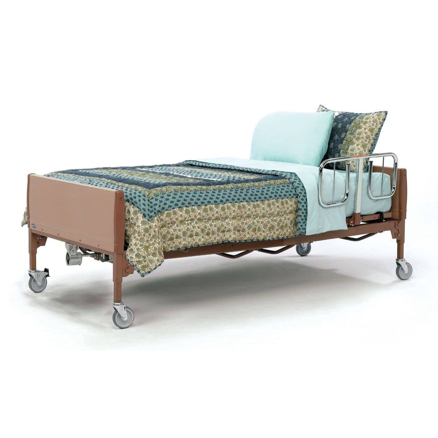 Alt View 2. Invacare - Heavy Duty Bariatric Full Electric Homecare Bed, 600 lb Weight Capacity - Brown.
