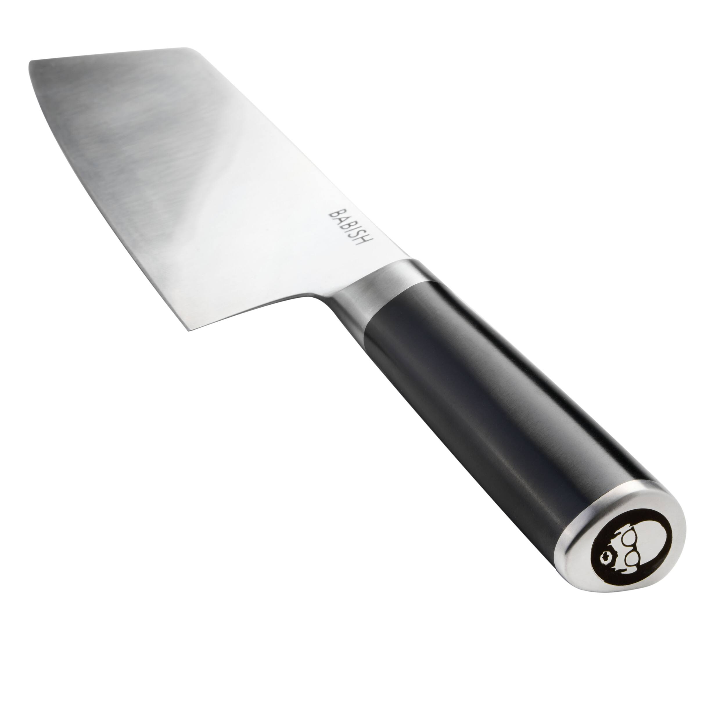 Alt View 1. Babish - Babish 7.5 Inch High-Carbon Stainless Steel Full Tang Clef Knife in Black - Black.