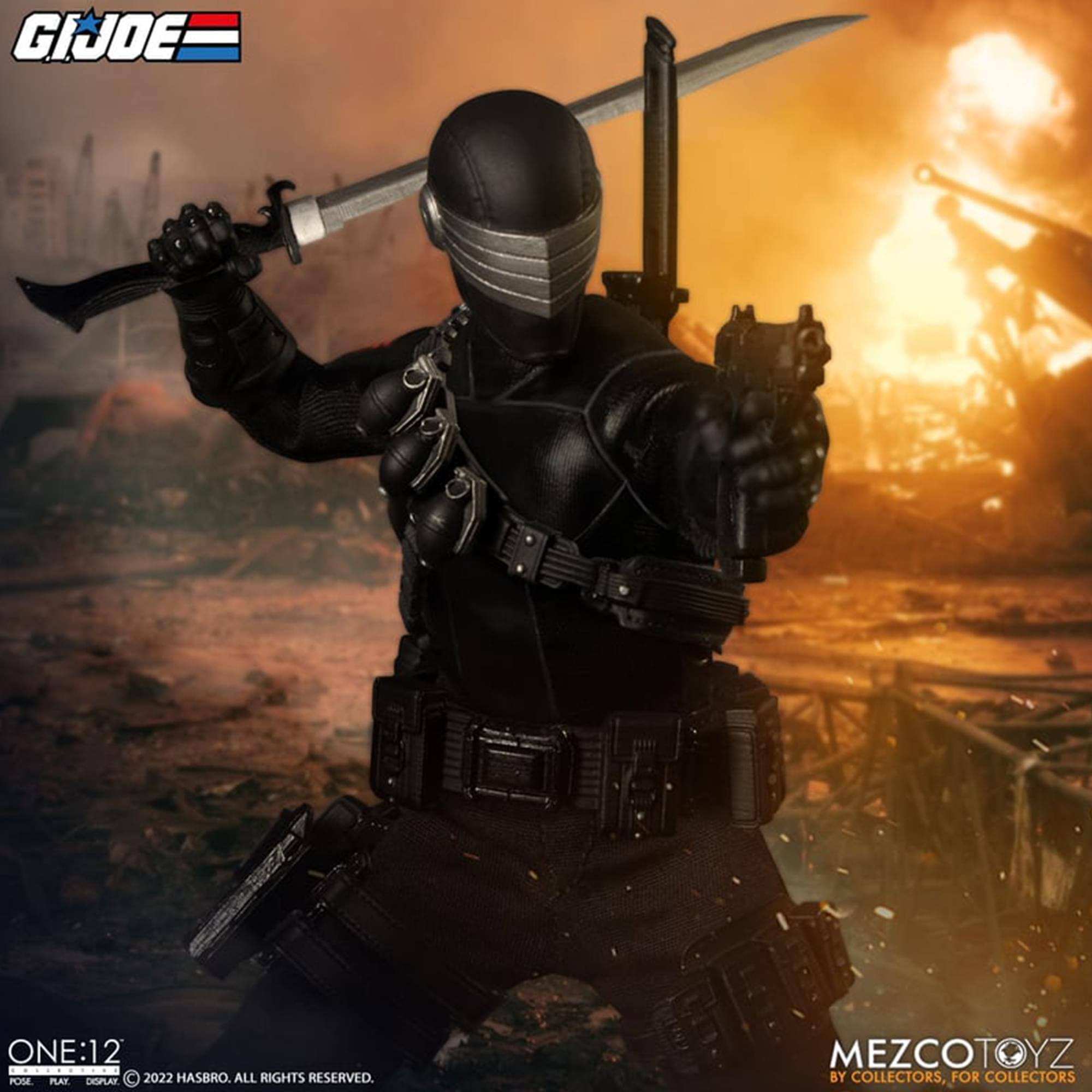 GI JOE = ONE:12  
POSE PLAT DGPLAT  
2022 HASBRO. ALL RIGHTS RESERVED.  
MEZCOTOYZ BY COLLECTORS, FOR COLLECTORS