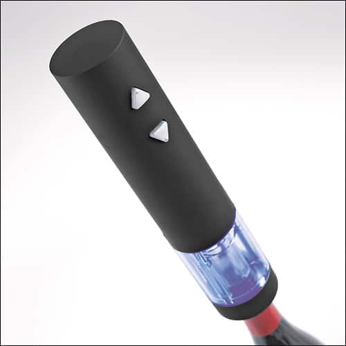 Angle. Wine Enthusiast - Rechargeable Electric Corkscrew - Black.