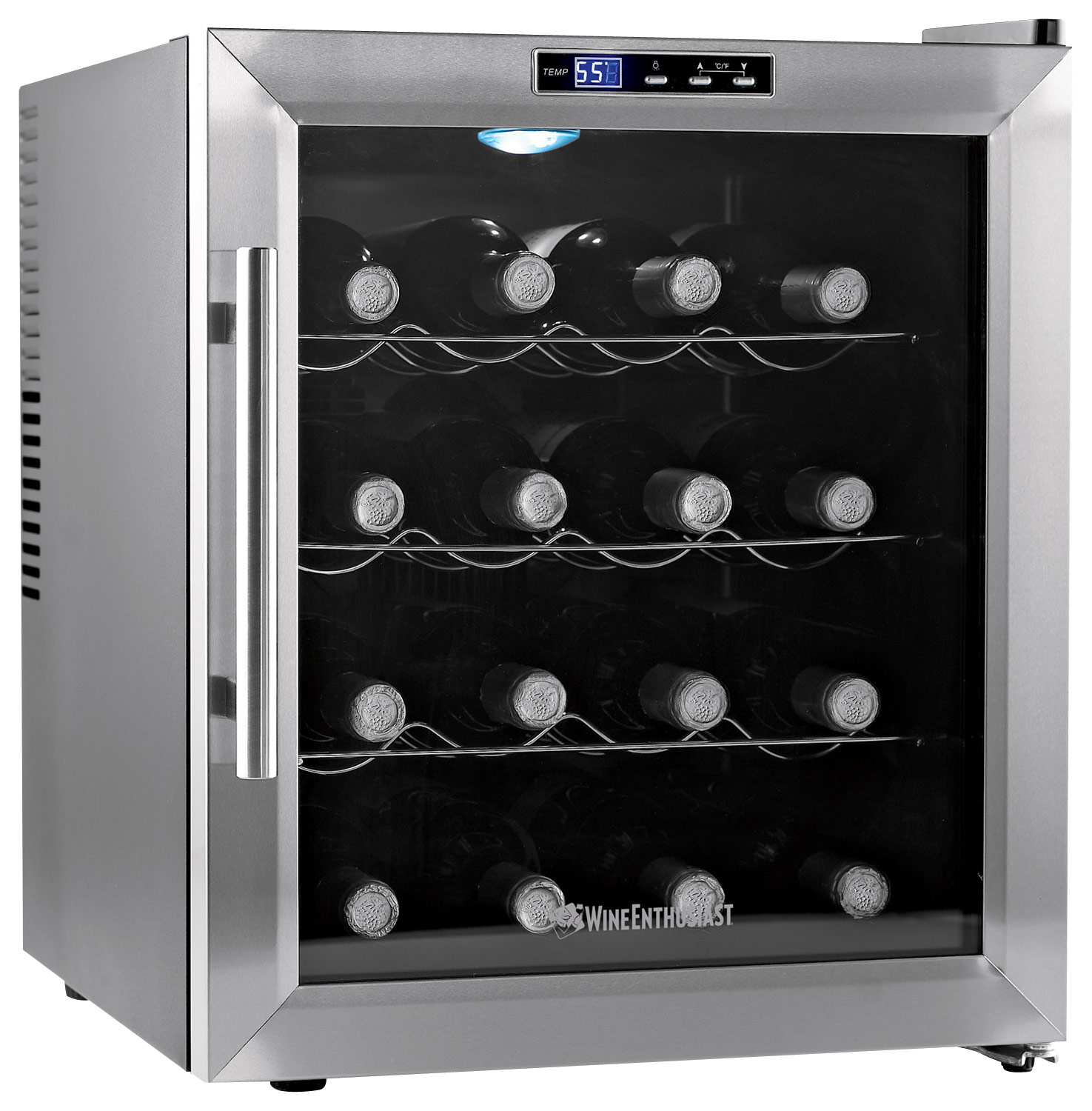 Wine Enthusiast - 16-Bottle Wine Refrigerator - Stainless steel
