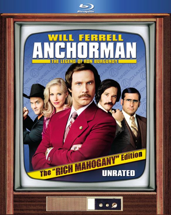  Anchorman: The Legend of Ron Burgundy [The &quot;Rich Mahogany&quot; Edition] [2 Discs] [Blu-ray] [2004]
