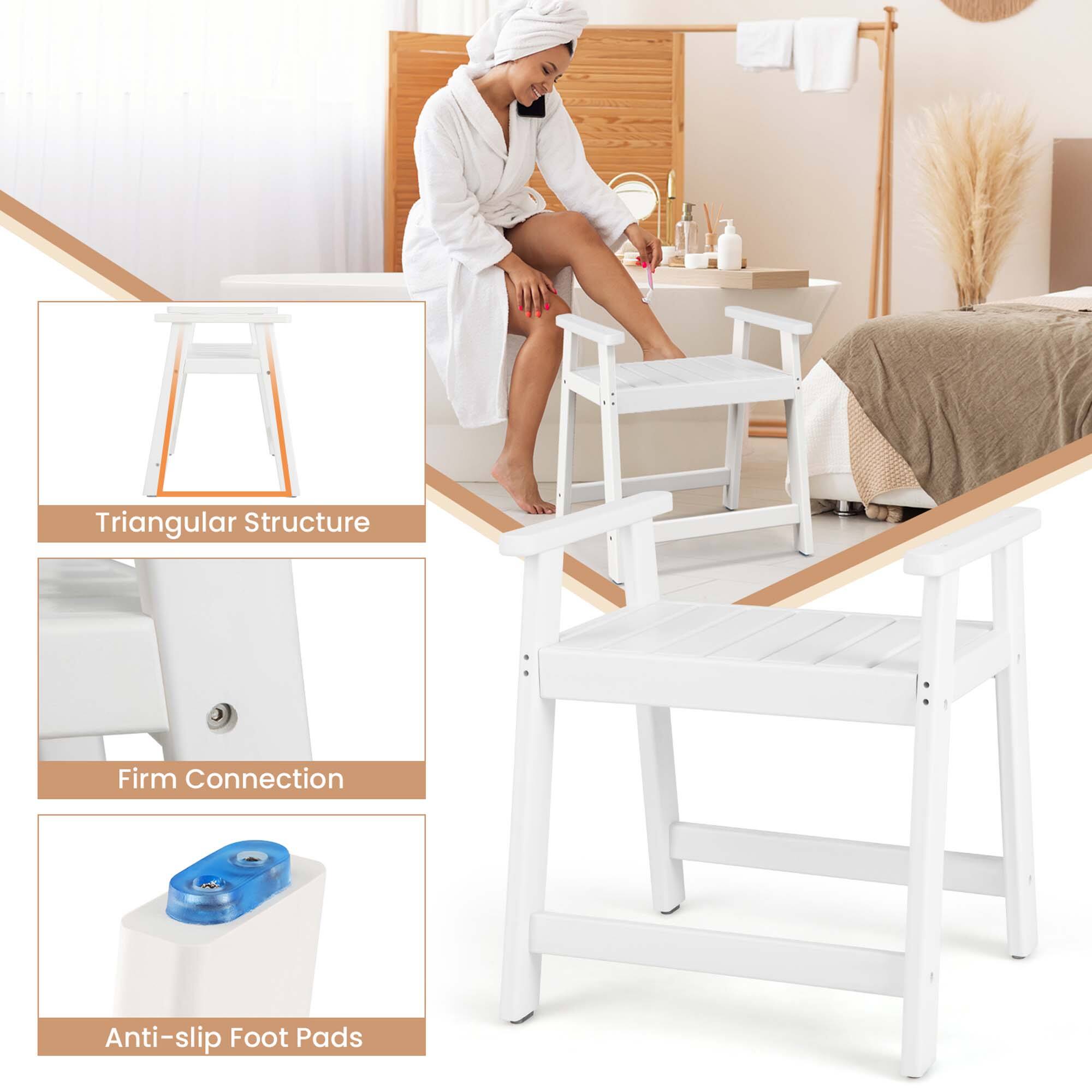 The text on the image reads: "Triangular Structure Firm Connection Anti-slip Foot Pads."