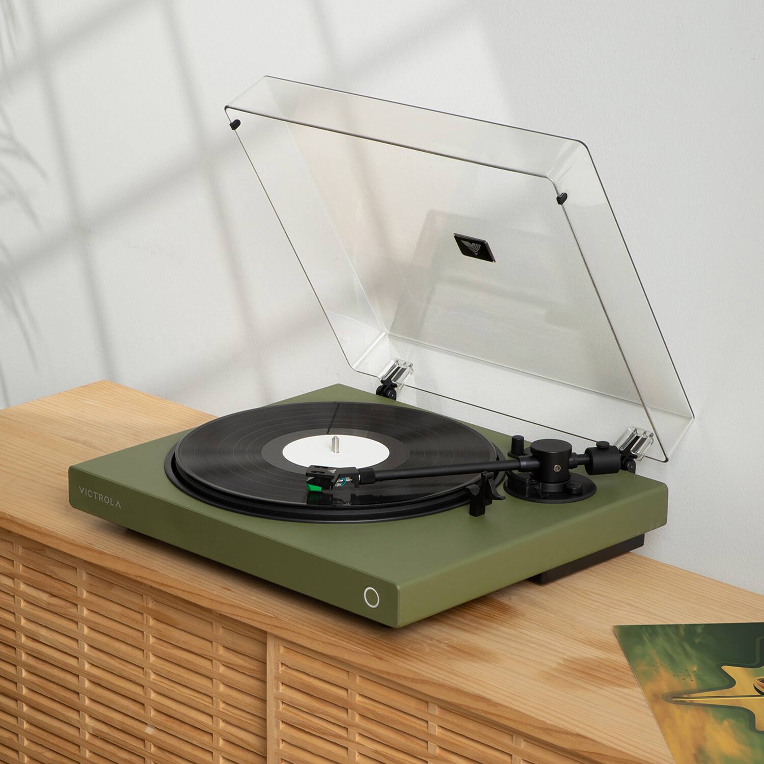 Alt View 13. Victrola - Victrola Wave Bluetooth Turntable with Auracast - Green.