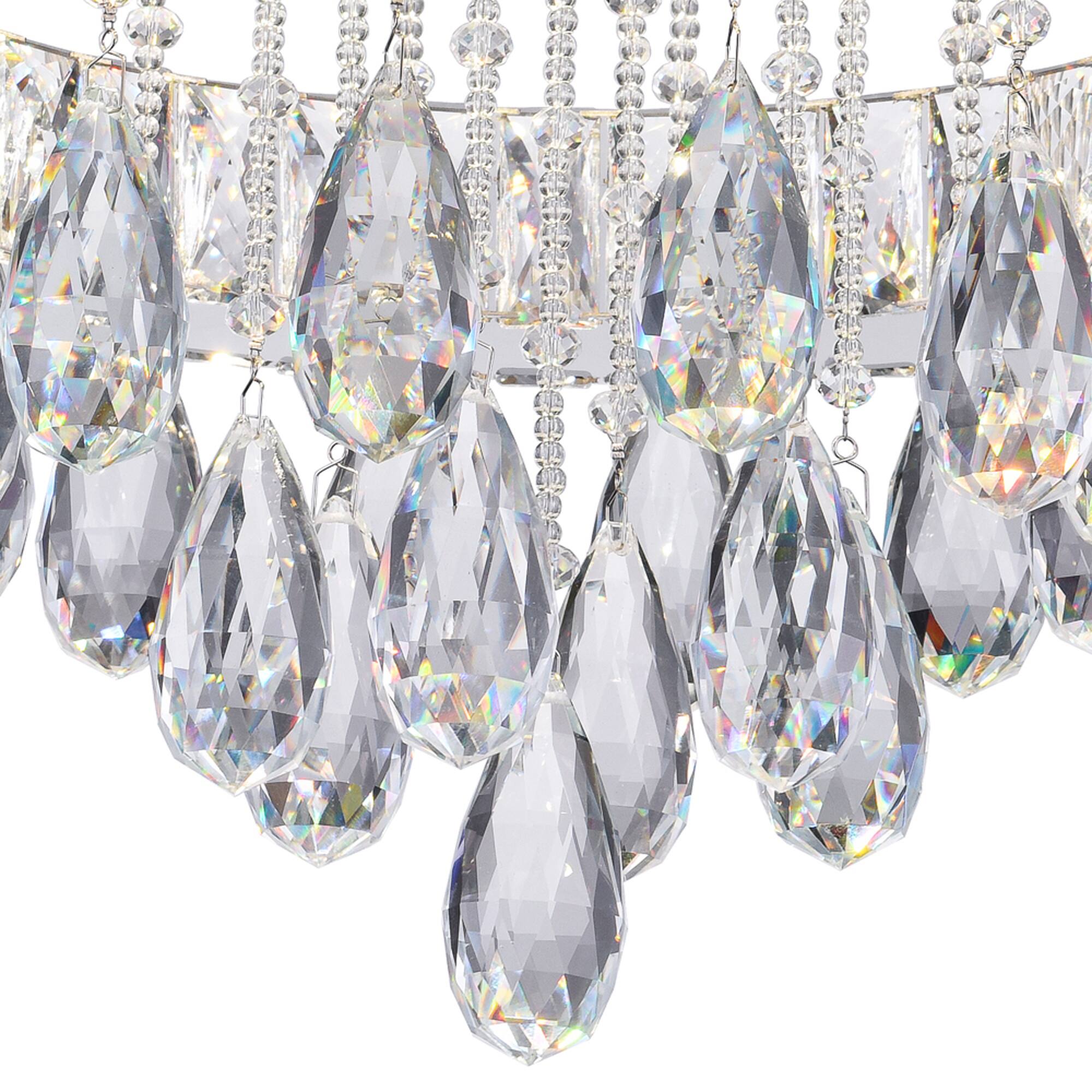 Angle. CWI Lighting - Veil LED Flush Mount With Chrome Finish - Stainless Steel.