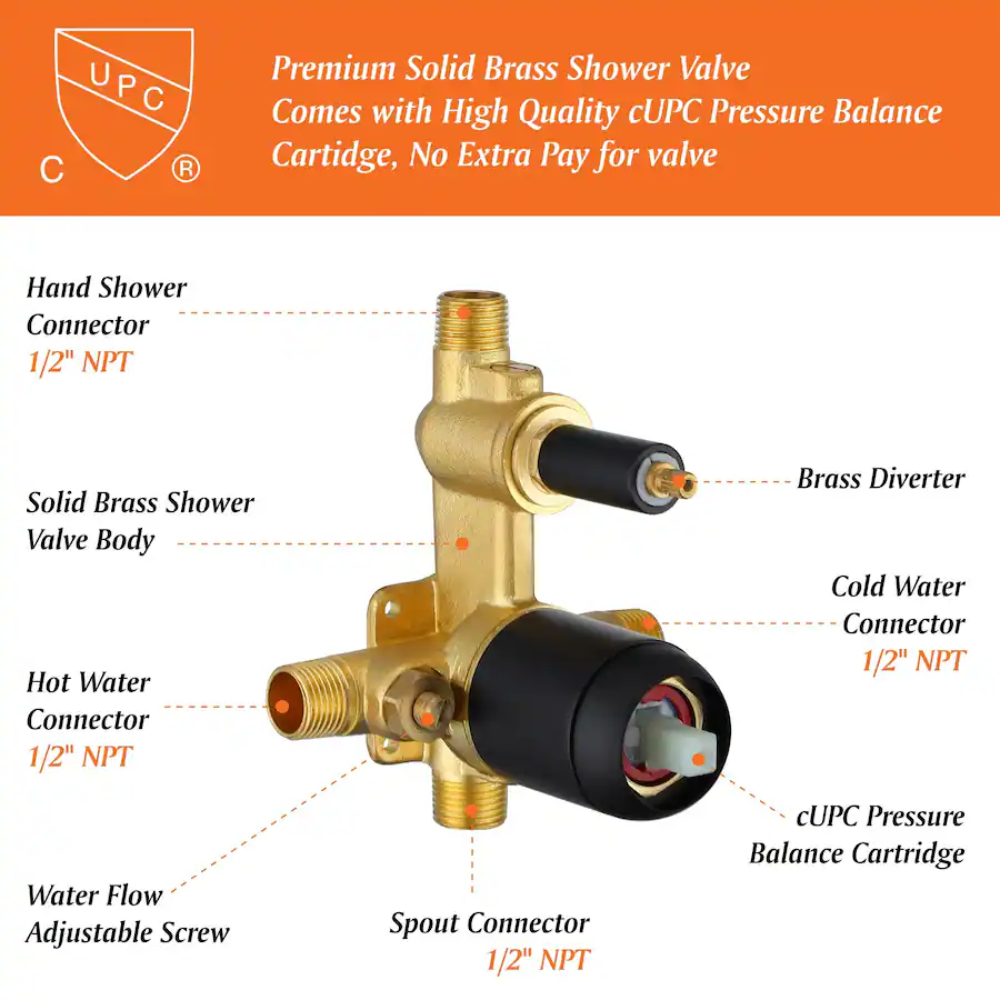 Modern Card Function Boyel Living Matte Wall Mount Bathtub Faucet Brass SUS304 2 Function ...