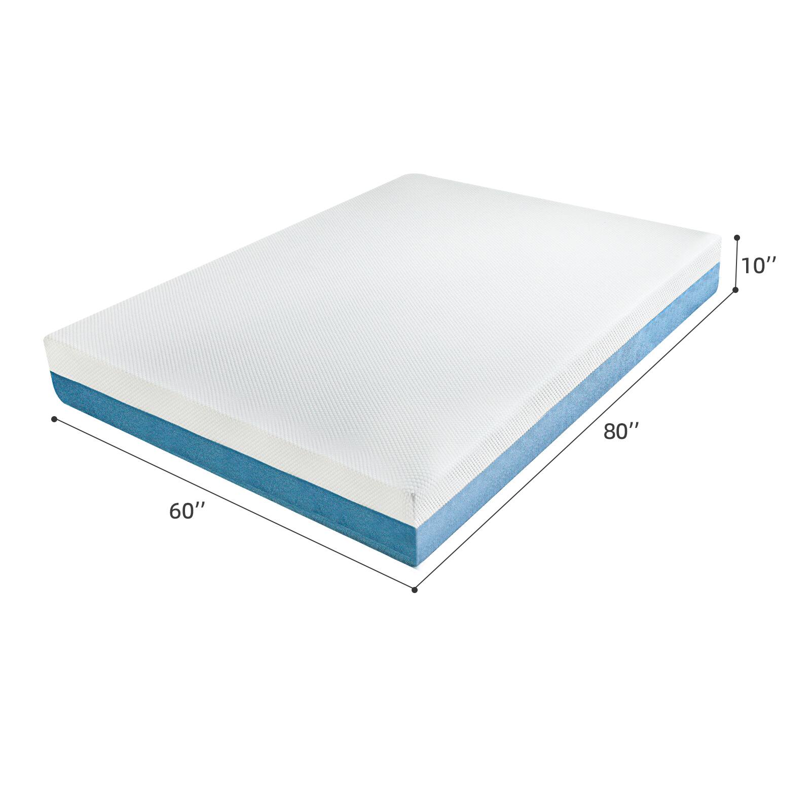 60" x 80" x 10"