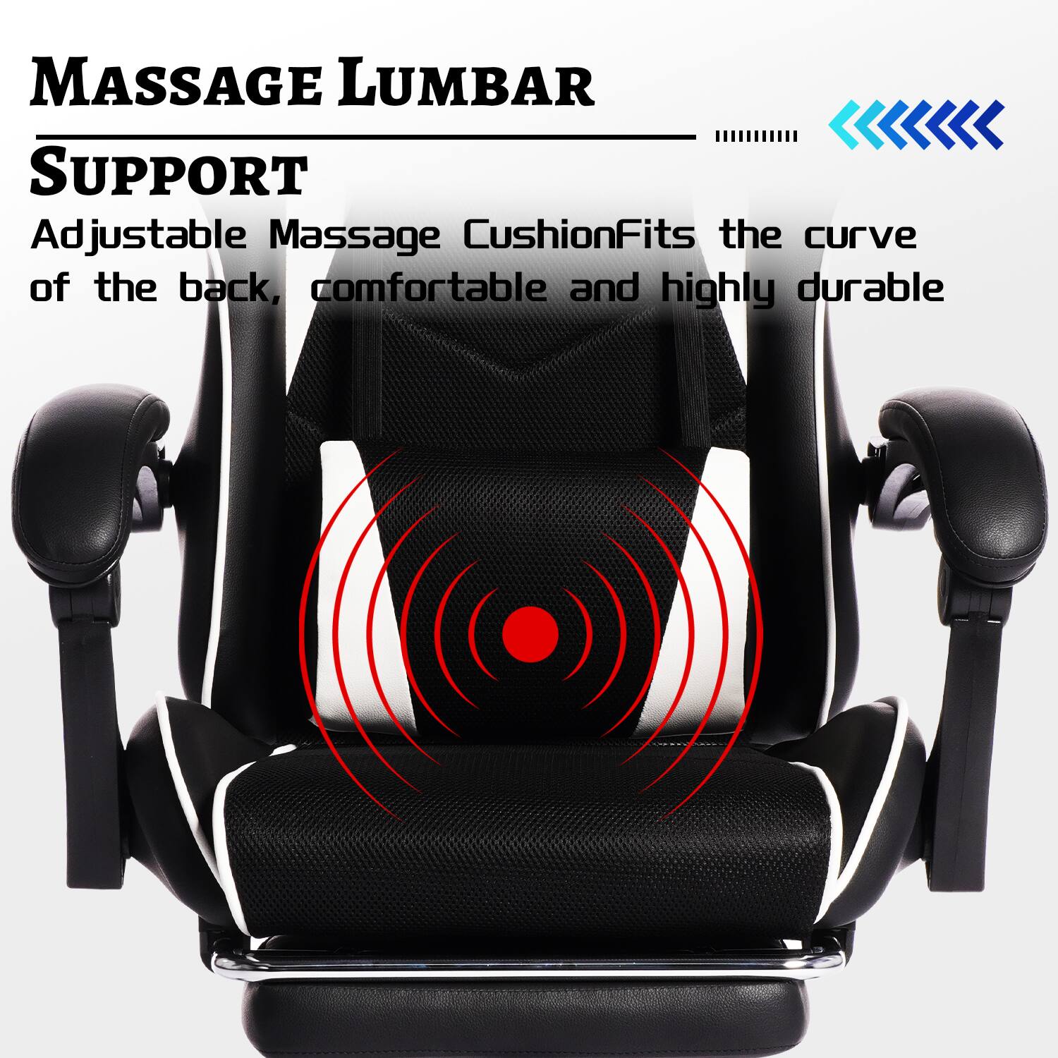 MASSAGE LUMBAR SUPPORT

Adjustable Massage Cushion Fits the curve of the back, comfortable and highly durable