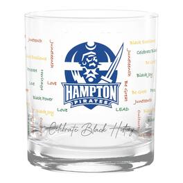 Indigo Falls - Hampton Pirates 14oz. Black History Month Rocks Glass - Multicolor