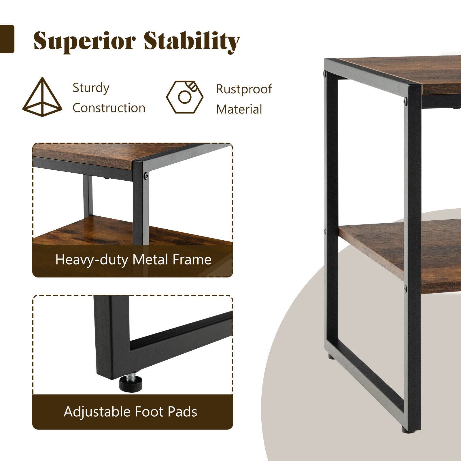 Superior Stability

- Sturdy Construction
- Rustproof Material
- Heavy-duty Metal Frame
- Adjustable Foot Pads
