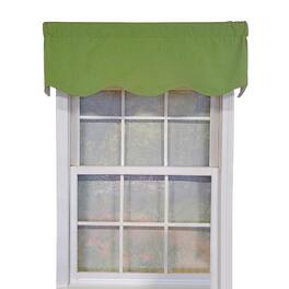 RLF Home - Eleni Provance 3" Rod Pocket Lining Luxurious and Elegant Window Treatment Valance 50" x 15" - Celery