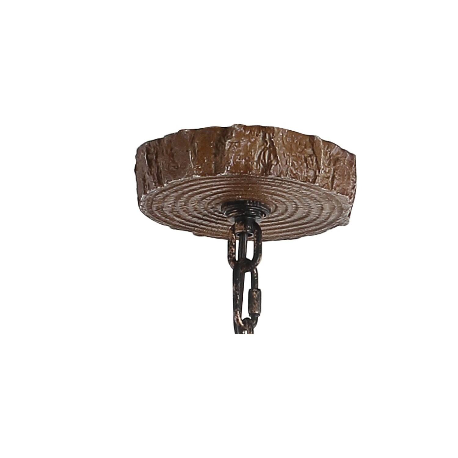 Alt View 5. Jonathan Y - Eldora 30" 5-Light Rustic Farmhouse Adjustable Resin Antler LED Chandelier, Brown - Brown.