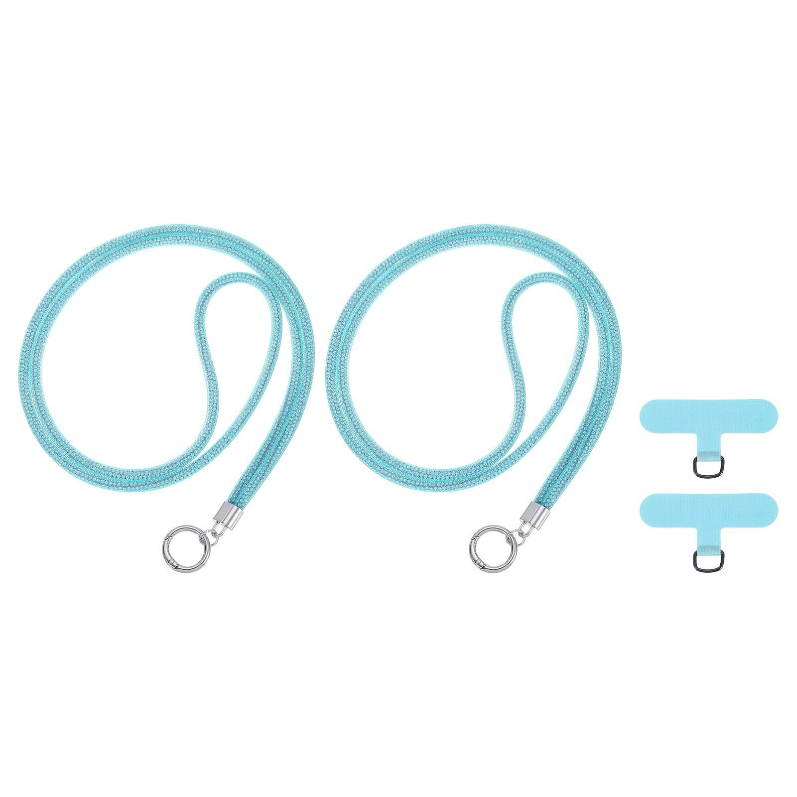 Unique Bargains - 2pcs Water Diamond Wrist Phone Bling Shoulder Strap with Tether Tab Universal Lanyard for Smartphones - Blue price history on PriceWatchPro