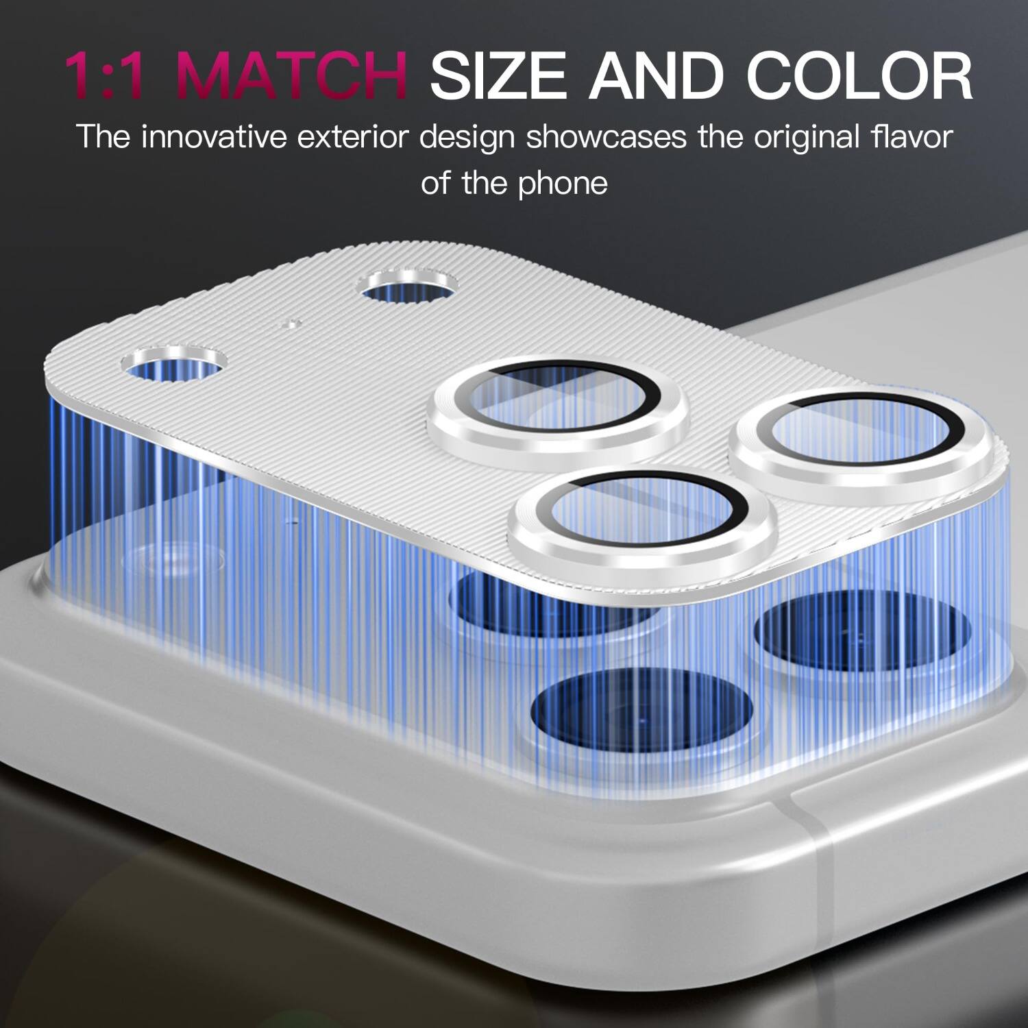 1:1 MATCH SIZE AND COLOR  
The innovative exterior design showcases the original flavor of the phone