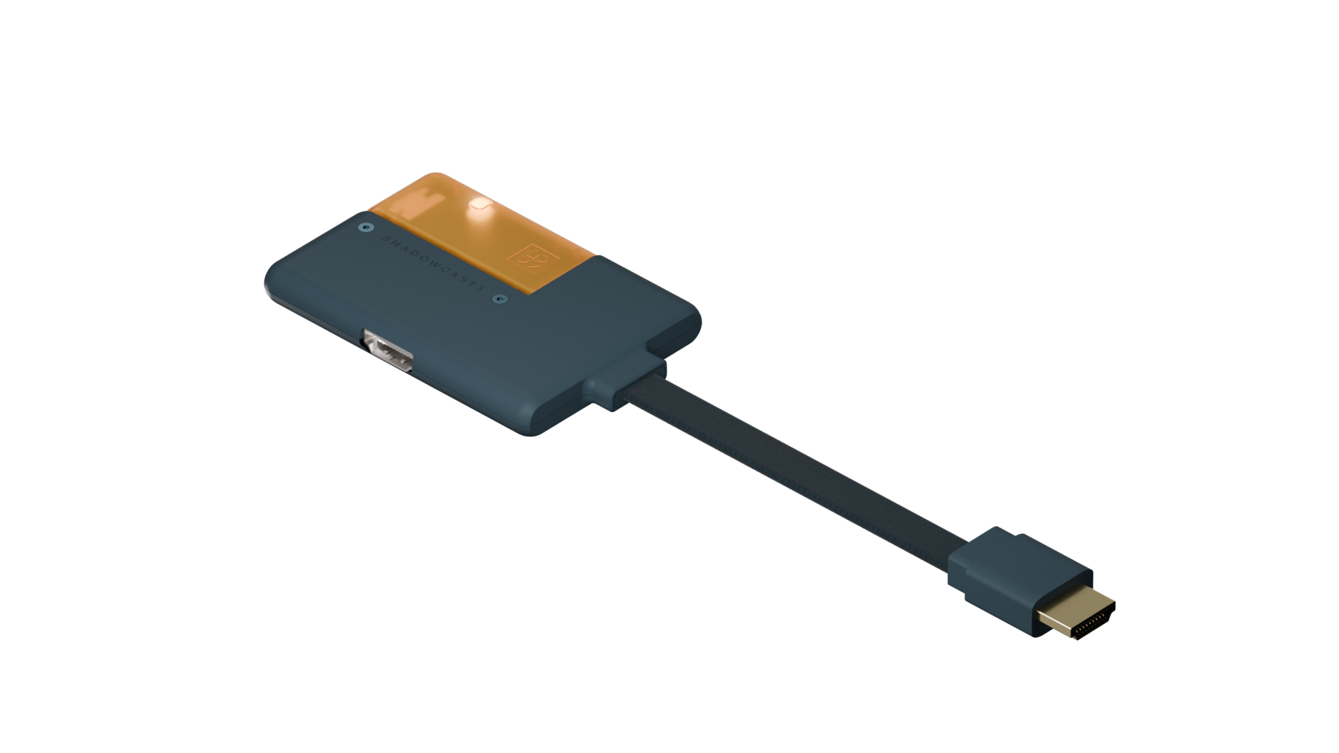 Angle. Genki - ShadowCast 3 - Tiny 4K60 Capture Card with Modular HDMI Passthrough for the Nintendo Switch 2 - Orange.