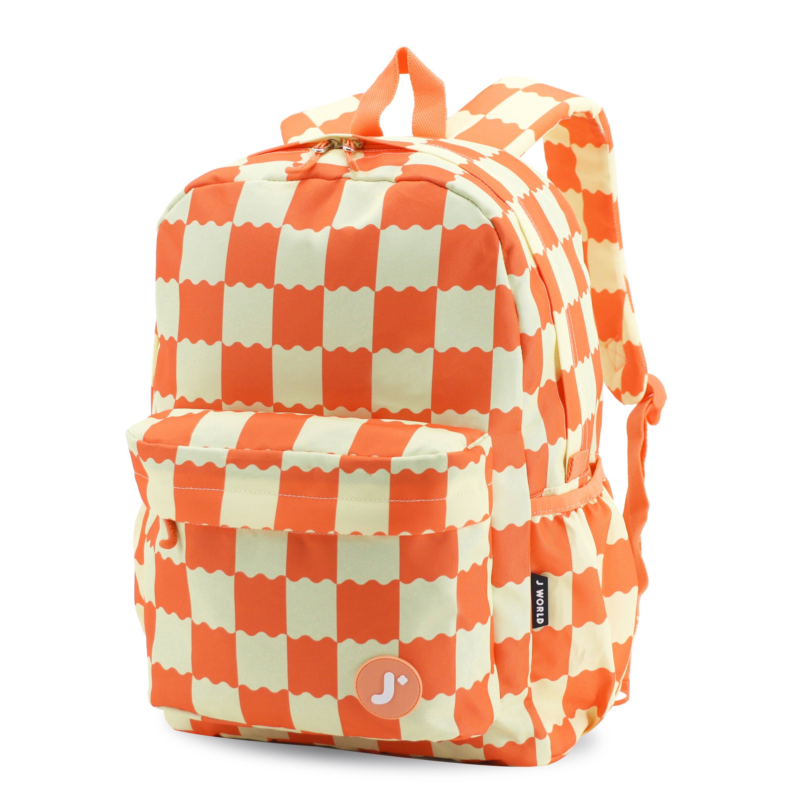 Angle. J World - J World Unisex Oz 17" Daily Backpack For School And Travel - Wiggle Coral - WIGGLE CORAL.