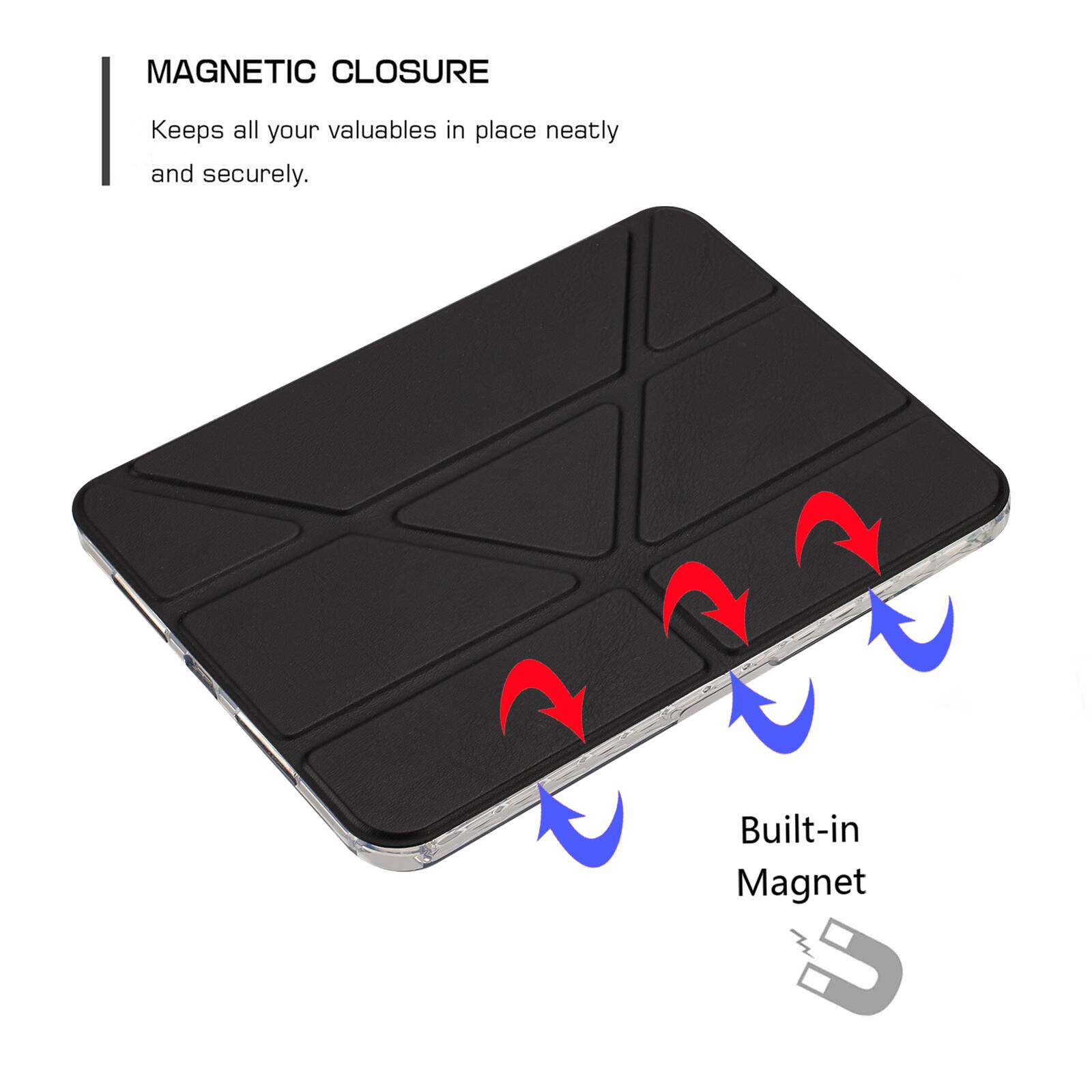MAGNETIC CLOSURE  
Keeps all your valuables in place neatly and securely.  
Built-in Magnet