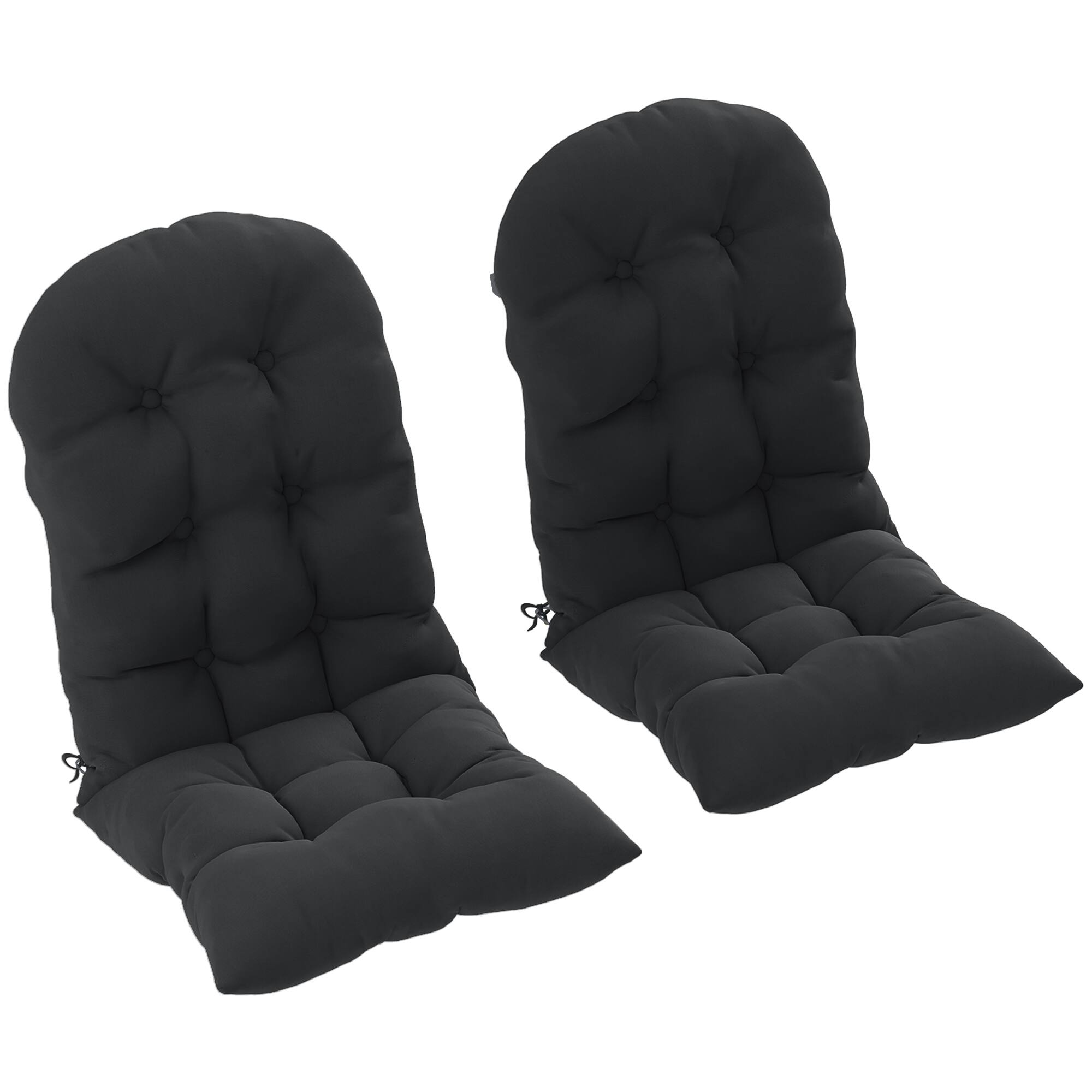 Outsunny - Adirondack Chair Cushions Set of 2 - Black