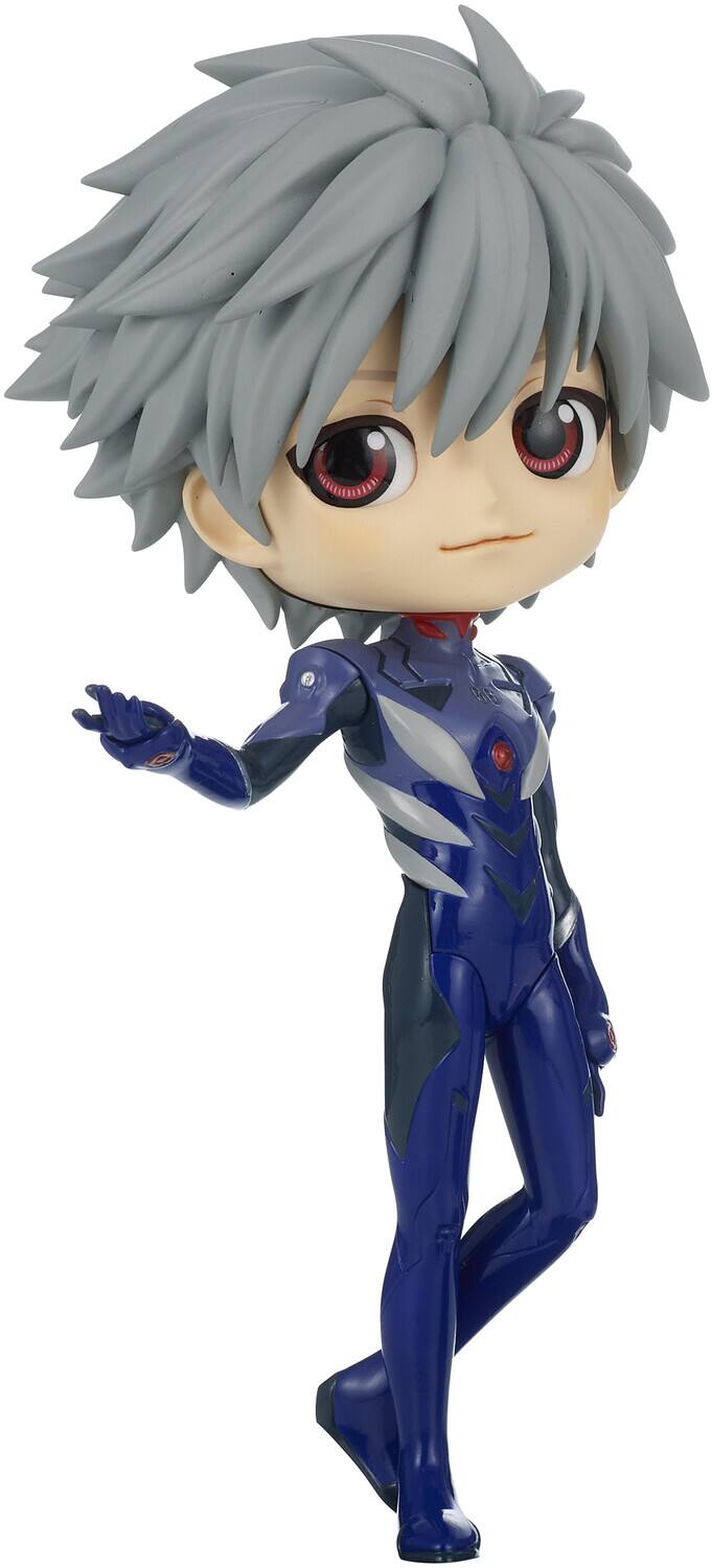 Front. PopMarket - BanPresto - Evangelion Theatrical - Q posket - Kaworu Nagisa Plugsuit Version A Statue   - Collectibles - Multicolor.