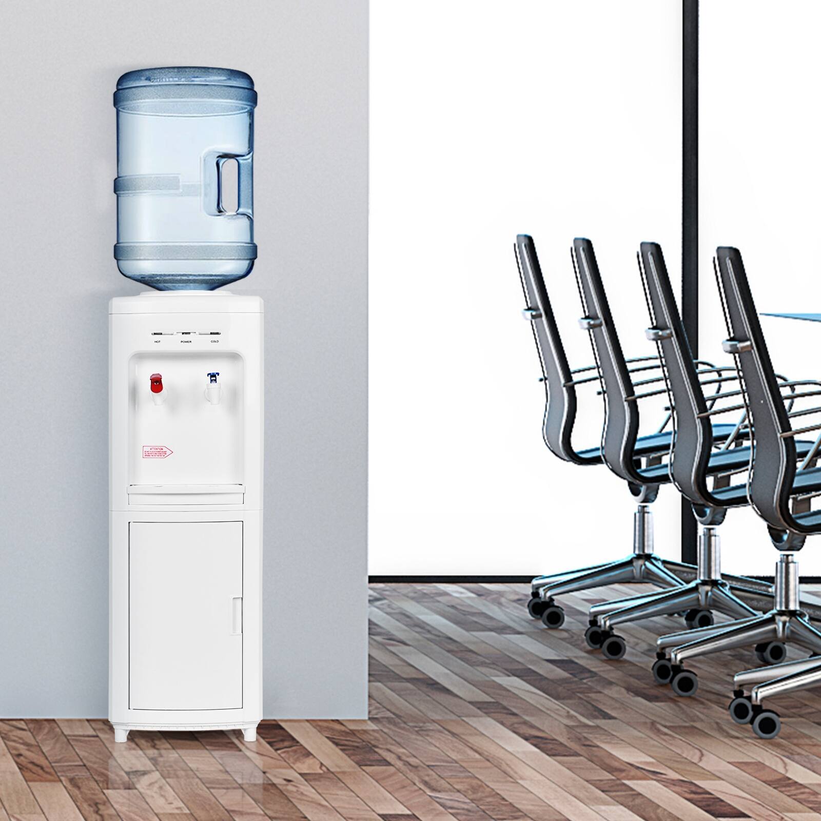 Alt View 1. Sugift - 5 Gallons Hot and Cold Water Cooler Dispenser with Child Safety Lock - White.