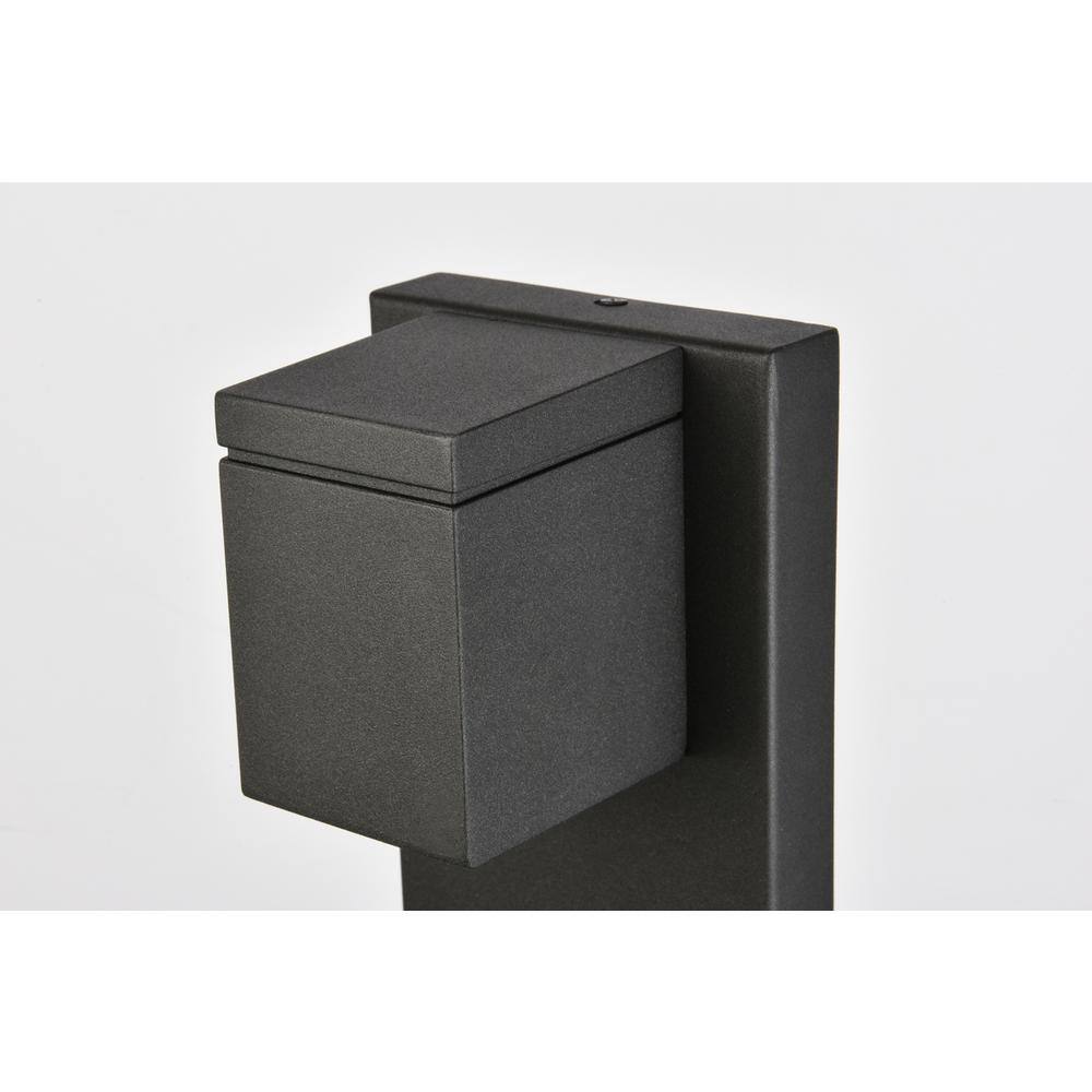 Alt View 1. Living District - Raine Integrated LED wall sconce in black - Black.