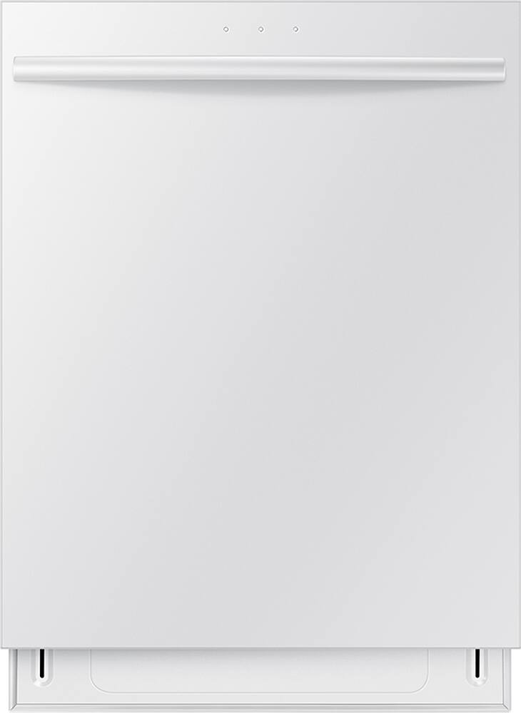 Front. Samsung - 24" Tall Tub Built-In Dishwasher with Stainless Steel Tub - White.