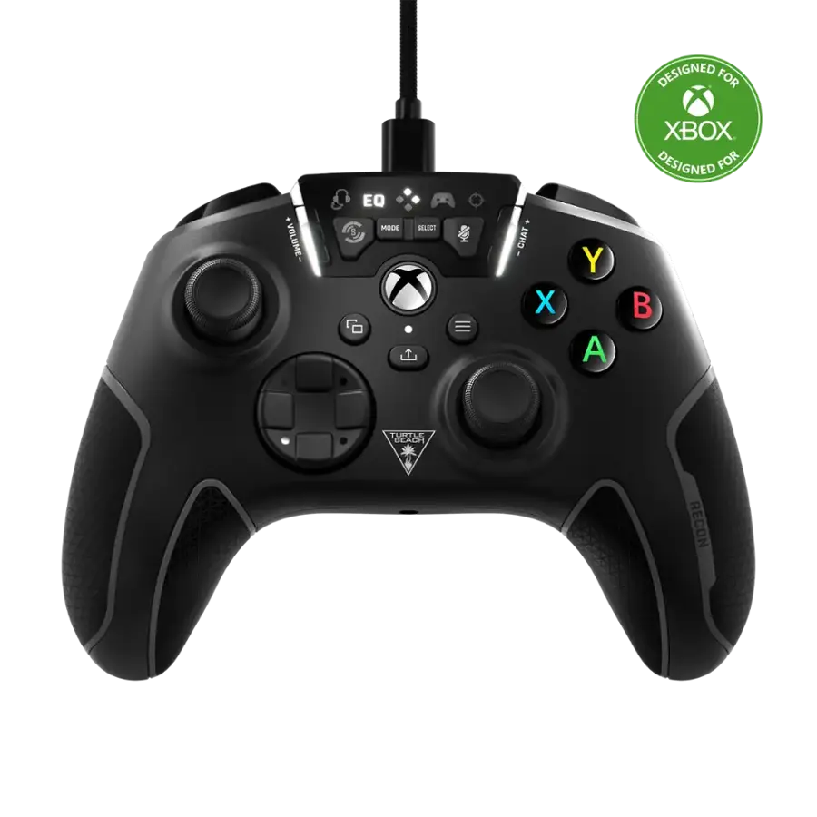 Designed for Xbox One, the Xbox Wireless Controller is a black and grey controller with a sleek design. It features a D-pad, A and B buttons, X and Y buttons, and a Home button. The controller is designed for volume-eq mode and is compatible with Xbox One.