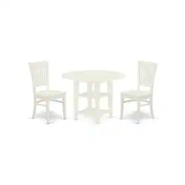 East West Furniture - Dining Table- Dining Chairs - Brown
