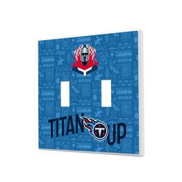 Keyscaper - Tennessee Titans 2024 Illustrated Limited Edition Double Toggle Light Switch Plate - White