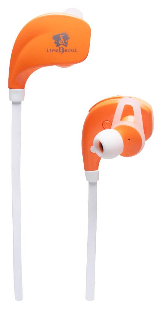 Front. Life N Soul - Bluetooth Sports Earbud Headphones - Orange.