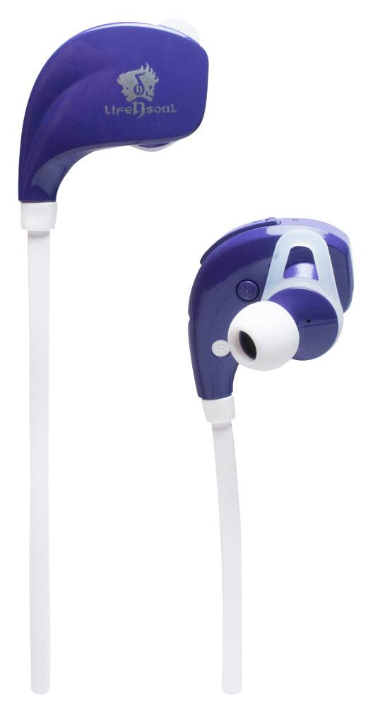 Front. Life N Soul - Bluetooth Sports Earbud Headphones - Purple.