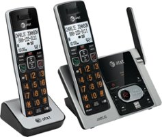 AT&T - CL82213 DECT 6.0 Expandable Cordless Phone System with Digital Answering System - Black - Angle_Zoom