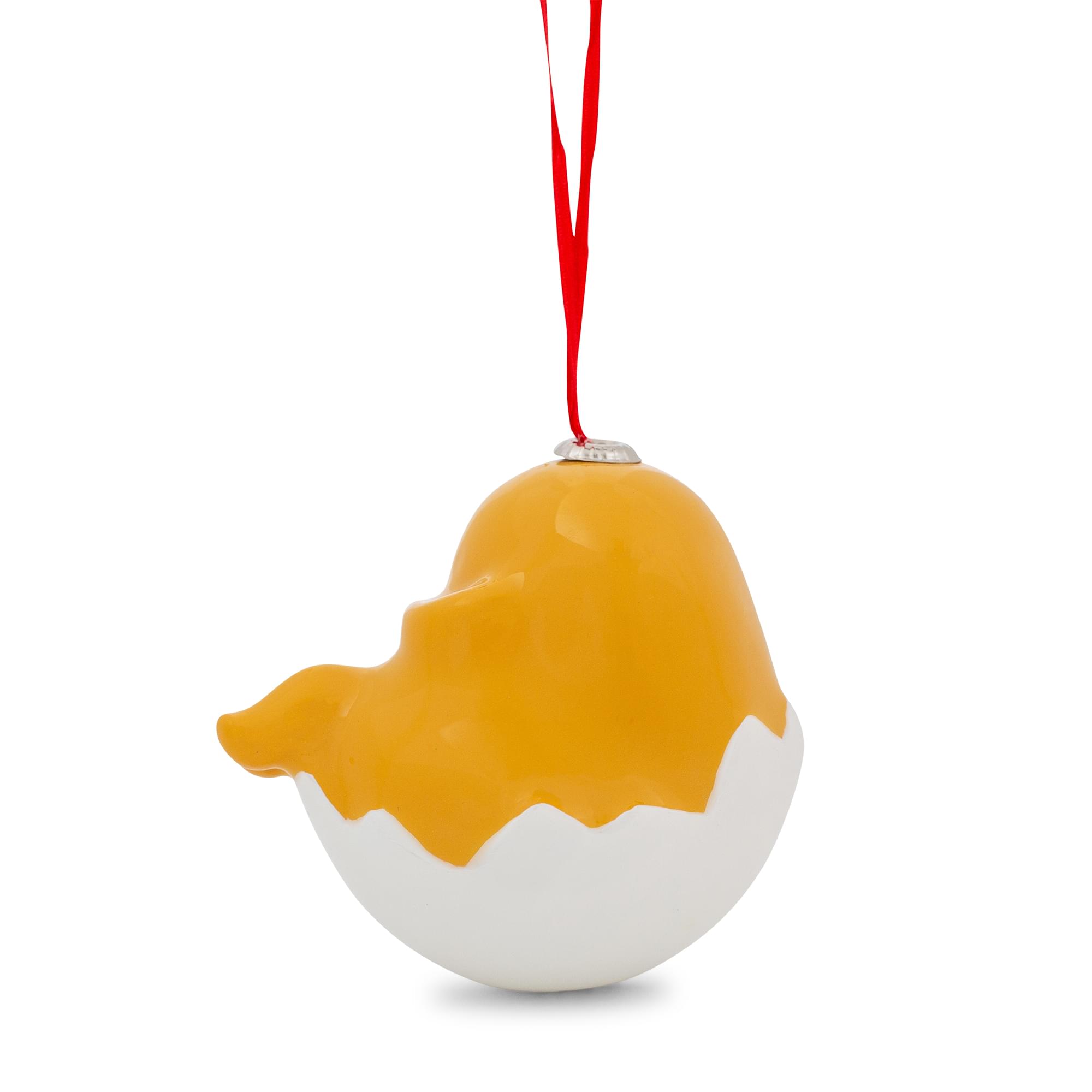 Alt View 10. Surreal Entertainment - Sanrio Gudetama 4-Inch Shatterproof Decoupage Ornament - Yellow.