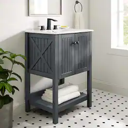 Steam 23" Bathroom Vanity Cabinet (Sink Basin Not Included) by Modway - Gray
