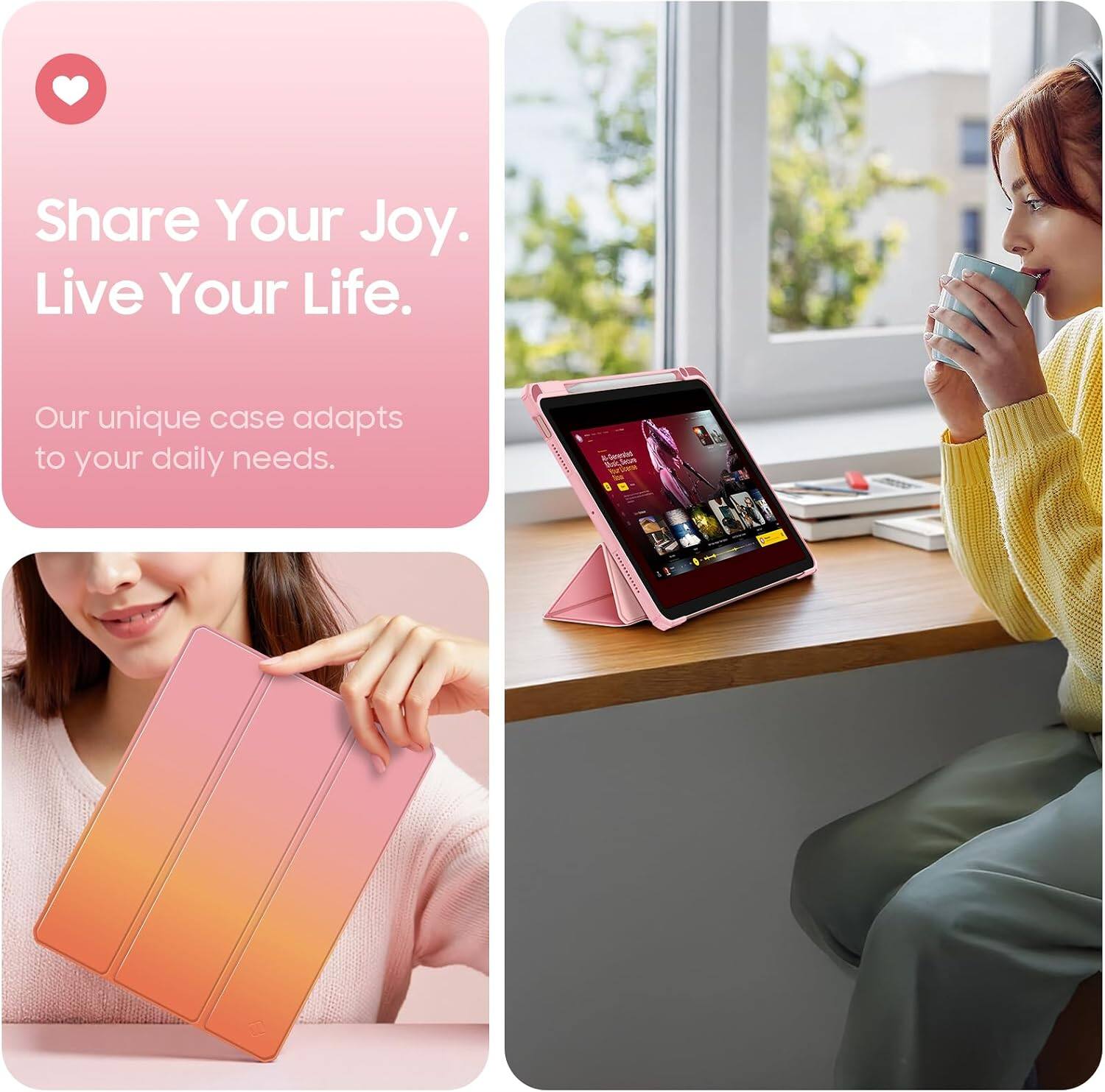 Share Your Joy. Live Your Life.

Our unique case adapts to your daily needs.