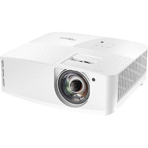 Left. Optoma - Optoma 4K400STx 3D Short Throw DLP Projector - 16:9 - White - High Dynamic Range (HDR) - Front - 2160p - 4000 Hour - White.