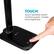 TOUCH Touch-sensitive switch controls power, modes, and brightness.